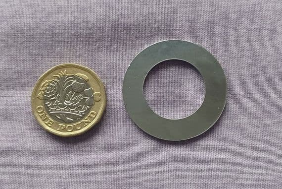 32/19mm washer stamping/engraving blank - 1.5mm stainless - laser cut
