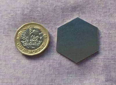 32mm hexagon metal stamping/engraving blank - 1.5mm stainless - laser cut