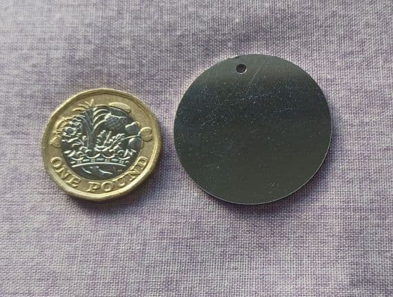 32mm round metal stamping/engraving blank - 1.5mm  stainless steel - laser cut