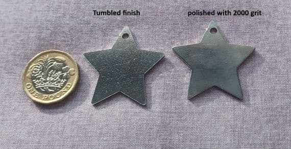 35mm star metal stamping/engraving blank - 1.5mm stainless - laser cut