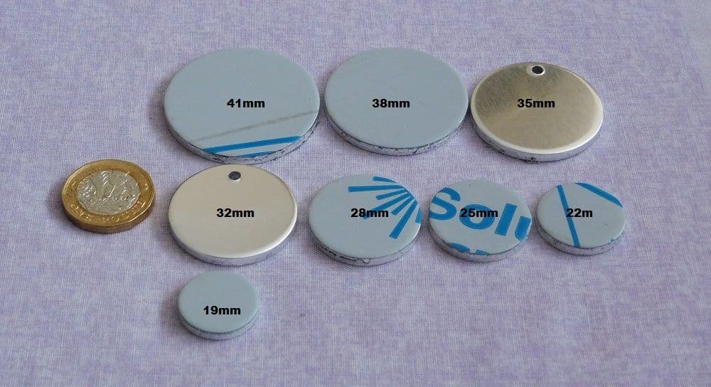 3mm chunky round/disc metal stamping/engraving blank 3mm aluminium