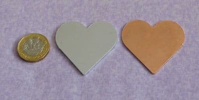 45mm  heart metal stamping blank - laser cut - aluminium or copper