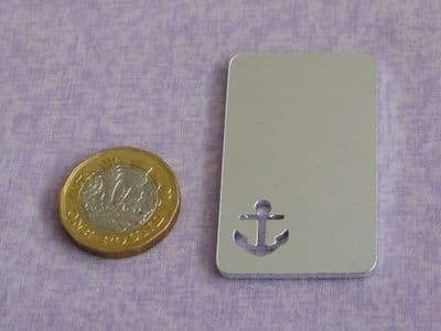 Anchor cut out metal stamping engraving blank - 2mm aluminium - laser cut