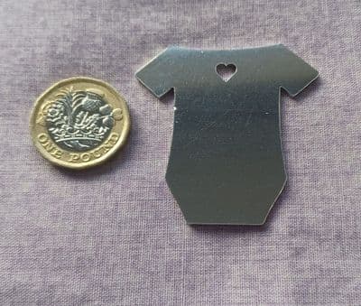 Babygro metal stamping/engraving blank - 1.5mm stainless - laser cut