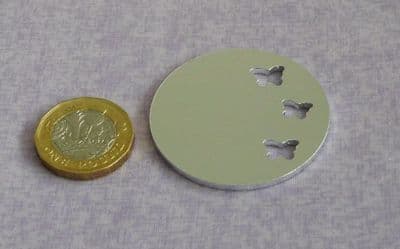 Butterfly disc cutout metal stamping blank - 2mm aluminium - laser cut