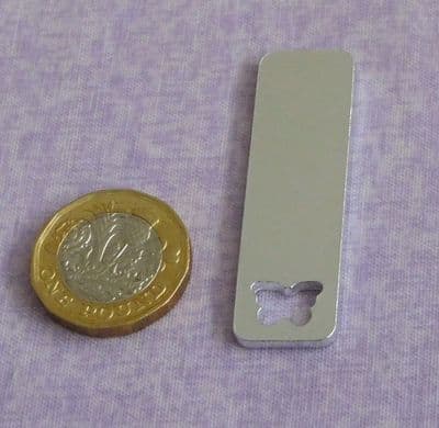 Butterfly fob metal stamping blank  - 2mm aluminium - laser cut