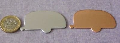 Caravan metal stamping/engraving blank - die cut - aluminium