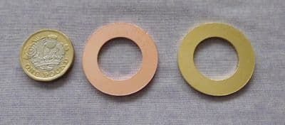 Chunky 32/19 washer metal stamping/engraving blank - 2mm brass or copper - laser cut