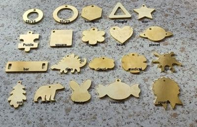 Chunky animal/nature/mixed 2mm brass shapes - limited numbers