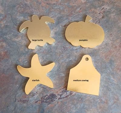 Chunky limited trial 2mm brass stamping - laser cut