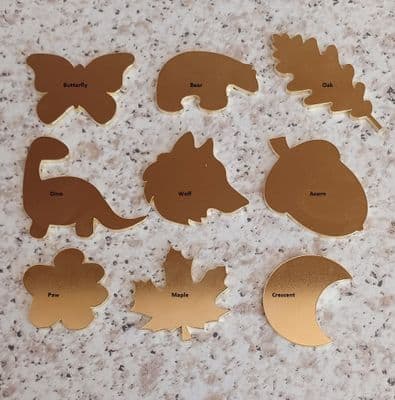 Chunky mixed animal shapes now in 2mm brass