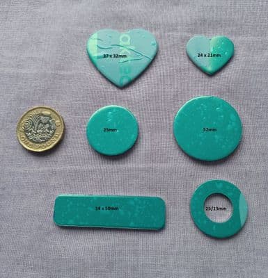 Chunky pewter die cut blanks - stamping/engraving - 2mm or 3mm thick