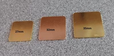 Chunky squares -  2mm brass and copper - laser cut