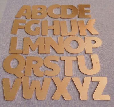 CLEARANCE - Alphabet letter metal stamping/engraving blanks - sold individually - 1,2mm copper