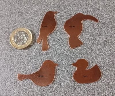 CLEARANCE - Bird stamping/engraving  blanks - laser cut - 1.2mm copper