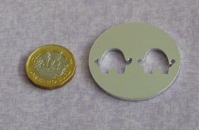CLEARANCE - Elephant in love cutout metal stamping blank - 2mm aluminium - laser cut