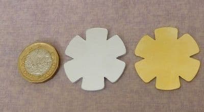 CLEARANCE Medical alert/ flower metal stamping blank - laser cut - aluminium,  brass or copper