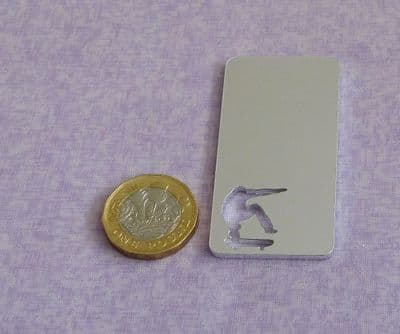 CLEARANCE -  Skateboard cutout metal stamping blank - 2mm aluminium - laser cut