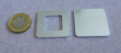 CLEARANCE - Square washer metal stamping/engraving blank - laser cut - 2mm aluminium