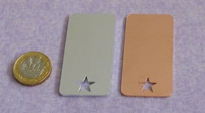 CLEARANCE - Star cut out tag metal stamping blank - laser cut - aluminium or copper