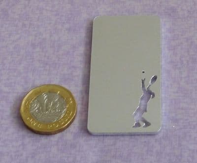 CLEARANCE - Tennis cut out metal stamping blank - 2mm aluminium - laser cut