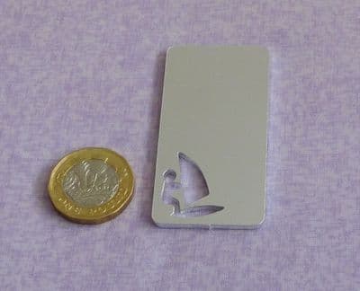 CLEARANCE  Windsurfer cut out metal stamping blank - 2mm aluminium - laser cut