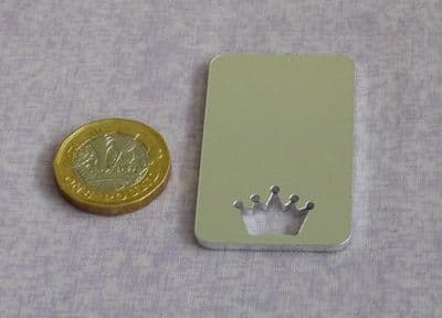 Crown tag metal stamping engraving blank  - 2mm - laser cut