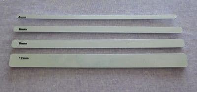 Cuff metal stamping blank - available in 4mm, 6mm, 8mm and 12mm x 2mm aluminium