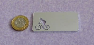 Cyclist metal stamping blank - laser cut - 2mm