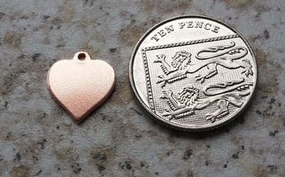 Efcolor  copper small heart metal stamping enamelling blank - die cut