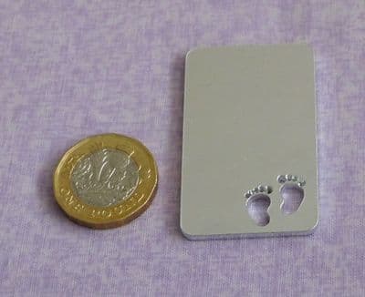 Feet/foot cut out metal stamping engraving blank - 2mm aluminium - laser cut