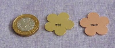 Flower copper/brass metal stamping blank - 1.2mm copper - laser cut