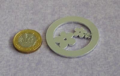 Flower disc cutout metal stamping blank - 2mm aluminium - laser cut