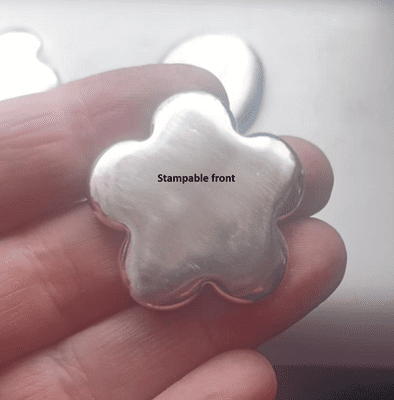 Flower pewter stamping/engraving blank - mould cast