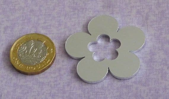 Flower washer stamping/engraving blank - 2mm aluminium - laser cut