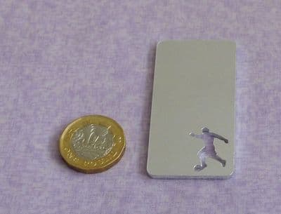 Footballer metal stamping blank  - 2mm aluminium - laser cut