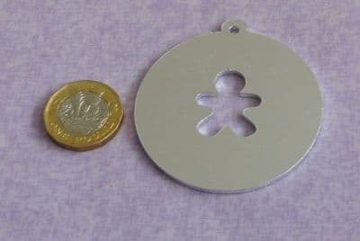 Gingerbread bauble metal stamping blank - 2mm - laser cut