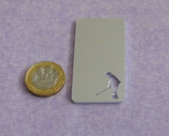 Golfer cutout metal stamping blank - 2mm aluminium - laser cut