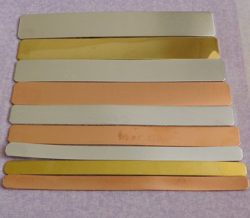 Guillotine cut Cuff metal stamping blanks aluminium copper and brass