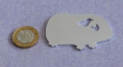 Guinea Pig metal stamping/engraving blank - laser cut - 2mm aluminium