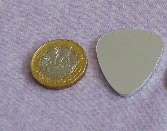 Guitar pick metal stamping blank - aluminium - laser cut
