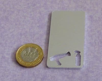 Hairdressing cutout metal stamping blank - 2mm aluminium - laser cut