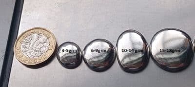 Hand poured free form pewter pebbles - stamping blanks