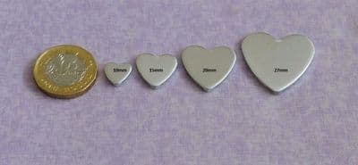 Heart die cut metal stamping blank - aluminium