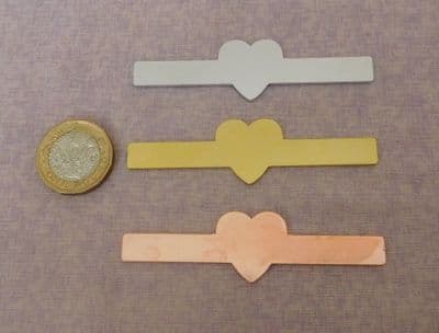 Heart ring metal stamping engraving blank - laser cut