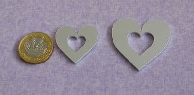 Heart washer stamping blank  - laser cut - 2mm - 2 sizes available