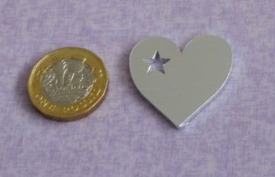 Heart with small star cutout metal stamping blank - 2mm - laser cut