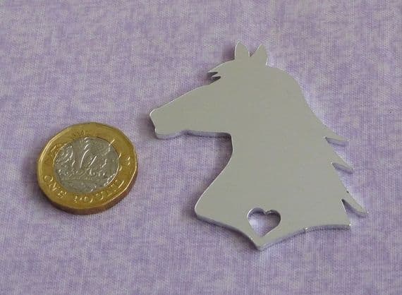 Horse head metal stamping engraving blank - 2mm aluminium - laser cut
