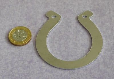 Horseshoe metal stamping engraving blank - 2mm aluminium - laser cut