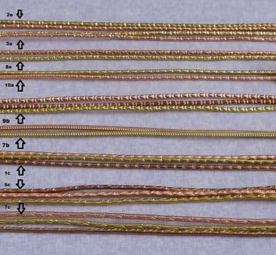 INTRO PRICE - 2mm paterned/textured wire -  copper and brass
